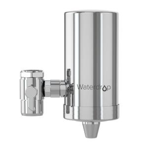 imageAlkaline Waterdrop Water Filter for Sink Faucet Filter Life Reminder 320 Gallon Tap Water Filter for Kitchen Sink NSF Certified Reduces Chlorine Faucet Mount Water Filtration System 1 FilterStainless Steel