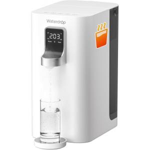 imageInstant Hot Waterdrop K19H Countertop Reverse Osmosis System Reverse Osmosis Water Filter Countertop 31 Pure to Drain 4 Temperature Options Water Dispenser No InstallationIvory White  Hot
