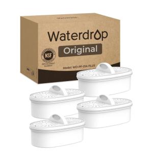 imageOriginal Waterdrop Filter Replacement for All Waterdrop Pitcher Filtration System WDPF01A Plus Reduces PFAS PFOAPFOS Chlorine Last Up to 3 Months or 200 Gallons Pack of 34 Counts
