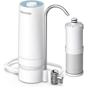 imageUltra Filtration Waterdrop Water Filter for Sink Faucet 4000 Gallons Countertop Water Filter System Filter Life Reminder 001m UltraFiltration System Reduces 99 Chlorine WDCTF07 1 Filter