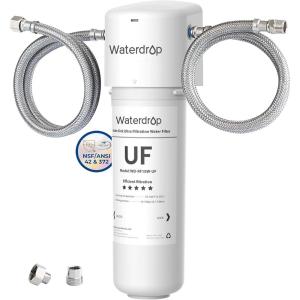 imageWaterdrop 10UA Under Sink Water Filter System Reduces PFAS PFOAPFOS Lead Chlorine Bad Taste ampamp Odor Under Counter Water Filter Direct Connect to Kitchen Faucet NSFANSI 42 Certified 1 YearWhite