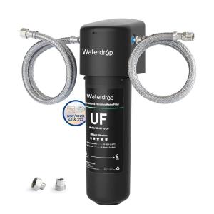 imageWaterdrop 10UAUF     Under Sink Water Filter for Batria Reduction 11000 Gallons Reduces Lead Chlorine Bad Taste ampamp Odor Direct Connect to Kitchen FaucetBlackPremium