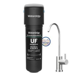 imageWaterdrop 10UAUF     Under Sink Water Filter for Batria Reduction 11000 Gallons Reduces Lead Chlorine Bad Taste ampamp Odor Direct Connect to Kitchen FaucetBlackPremiumwith Faucet