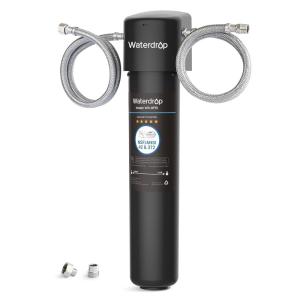 imageWaterdrop 15UA Under Sink Water Filter System 2 Years Reduces Lead Chlorine Bad Taste ampamp Odor Under Counter Water Filter Direct Connect to Kitchen Faucet NSFANSI 42 Certified USA TechBlackbasic