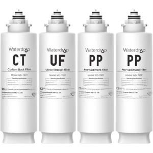 imageWaterdrop 2TSPP TSUF TSCT Under Sink Water Filter Replacement for Waterdrop TSU UltraFiltration Under Sink Water Filter System