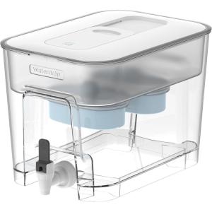 imageWaterdrop 40Cup Large Water Filter Dispenser with 1 Filter 200Gallon LongLife for Home and Office 5X Times Lifetime Reduces Chlorine PFOAPFOS and More BPA Free BlackWhiteAlkaline