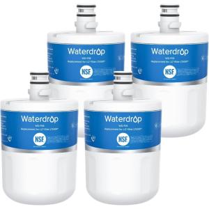 imageWaterdrop 5231JA2002A Refrigerator Water Filter Replacement for LGLT500P GEN11042FR08 ADQ72910911 ADQ72910901 Kenmore 9890 469890 LFX25974ST LMX25964ST 3 Pack Package May Vary4 count Pack of 1