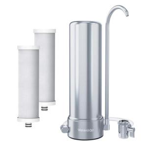 imageWaterdrop 5Stage Stainless Steel Countertop Water Filter Reduces Heavy Metals Bad Taste Chlorine Up to 99 of Impurities 2 Pack