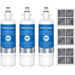 imageWaterdrop ADQ36006101 Replacement for LG LT700P Refrigerator Water Filter Kenmore 9690 469690 ADQ36006102 LFXS30766S RFC1200A FML3 and LT120F Fresh Air Filter 3 Combo3 Combo Pack of 1