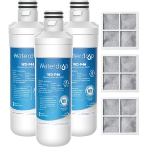 imageWaterdrop ADQ747935 LT1000PC Replacement for LG LT1000PPCPCS ThinQ Refrigerator Water Filter LFXS26973S LMXS28626S LMWS27626S LFXS28596S ADQ74793501 and LT120F 3 Combo3