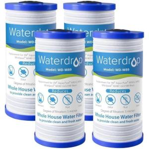 imageWaterdrop AP810 Whole House Water Filter Replacement for 3M AquaPure AP810 AP801 AP811 Whirlpool WHKFGD25BB WHKFDWHBB 5 Micron 10quot x 45quot Well ampamp Tap Water Filter Pack of 34