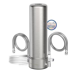 imageWaterdrop AS13 Under Sink Water Filter System Reduces Lead Chlorine Bad Taste ampamp Odor PFAS NSFANSI 42 Certified No Drilling Required 6 Stage Stainless Steel Under Sink Water Filtration SystemStainless SteelConnect to Both Faucet and FridgeNo Drilling Required