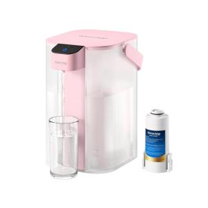 imageWaterdrop Alkaline Electric Water Filter Pitcher Rechargeable Water Dispenser Instant 200Gallon 15Cup Countertop System NSFANSI 42 Reduce PFOAPFOS Chlorine Lead Blue with 1 FilterBlush pink