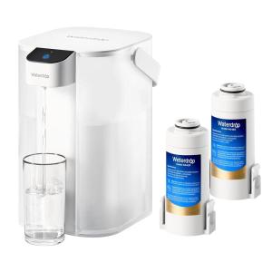 imageWaterdrop Alkaline Electric Water Filter Pitcher Rechargeable Water Dispenser Instant 200Gallon 15Cup Countertop System NSFANSI 42 Reduce PFOAPFOS Chlorine Lead Blue with 1 FilterWhite2 Filters