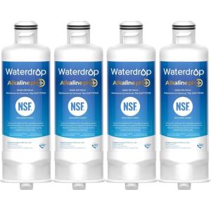 imageWaterdrop DA9717376B Replacement for Samsung HAFQINEXP DA9708006C RF28R7201SR RF28R7351SG WDF45 Refrigerator Water Filter 2 Filters4