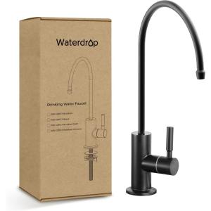 imageWaterdrop Filtered Water Faucet Drinking Water Faucet Reverse Osmosis Faucet RO Faucet Water Filter Faucet for Kitchen Sink Water Dispenser Faucet Stainless Steel LeadFreeBLK