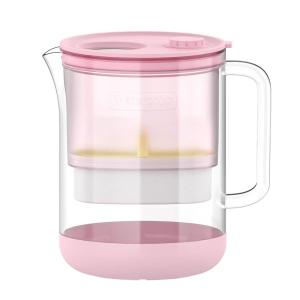 imageWaterdrop Glass Water Filter Pitcher with 1 Filter EcoFriendly with NSF 53ampamp42ampamp372 Certified Filter 7Cup Reduces PFOAPFOS Chlorine Cadmium Copper Mercury BPA Free Easy to Clean WhitePink