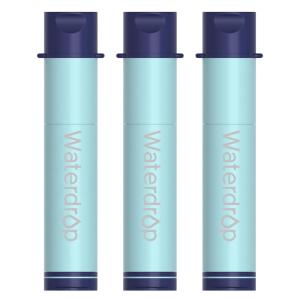 imageWaterdrop Gravity Water Filter Straw Camping Water Filtration System Water Purifier Survival for Travel Backpacking and Emergency Preparedness 15 gal Bag 01 Micron Light Blue3 straw