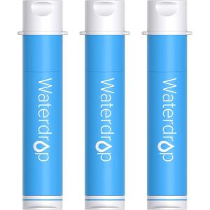 imageWaterdrop Gravity Water Filter Straw Camping Water Filtration System Water Purifier Survival for Travel Backpacking and Emergency Preparedness 15 gal Bag 01 Micron 5 Stage Filtration Blue3 straw
