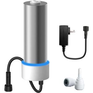imageWaterdrop LED UV Ultrviolt Water Filter for Under Sink Water Filter System and Reverse Osmosis System Reduce up to 999 of Batria MercuryFree FCC Certified Stainless Steel 50 Year Life Tim
