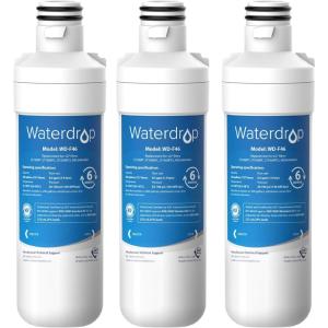 imageWaterdrop LT1000PC ADQ747935 MDJ64844601 Refrigerator Water Filter Reduce chlorine bad taste and odor Replacement for LG LT1000P ADQ74793501 ADQ74793502 Kenmore 469980 Pack of 33