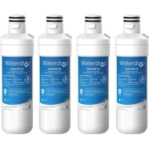 imageWaterdrop LT1000PC ADQ747935 MDJ64844601 Refrigerator Water Filter Reduce chlorine bad taste and odor Replacement for LG LT1000P ADQ74793501 ADQ74793502 Kenmore 469980 Pack of 34