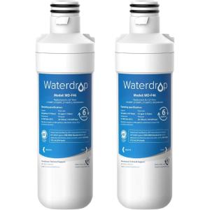 imageWaterdrop LT1000PC ADQ747935 MDJ64844601 Refrigerator Water Filter Reduce chlorine bad taste and odor Replacement for LG LT1000P ADQ74793501 ADQ74793502 Kenmore 469980 Pack of 32