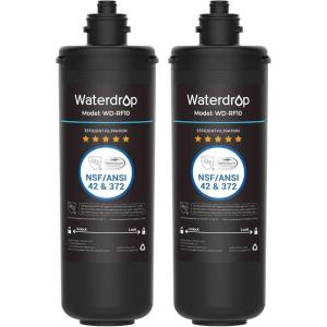 imageWaterdrop RF10MZ Replacement Filter Cartridge For 10UBMZ10UA10UB Under Sink Water Filter 8K Gallons High CapacityBasic2