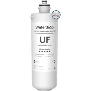 imageWaterdrop RF10UF 001 Micron Replacement Filter Cartridge For 10UA10UAUF10UB10UBUF Under Sink Water Filter Reduces Lead Chlorine Bad Taste ampamp Odor 11K Gallons High CapacityWhite