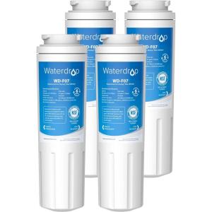 imageWaterdrop UKF8001 Refrigerator Water Filter 4 Replacement for Whirlpool EDR4RXD1 EveryDrop Filter 4 Maytag UKF8001AXX750 UKF8001AXX200 469006 Puriclean II WFUKF8001 WDF074 Count Pack of 1
