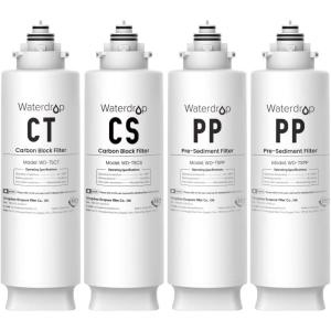 imageWaterdrop Undersink Replacement Water Filter Compo Pack 2PPCTCS