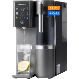 imageWaterdrop WDA2 Countertop Reverse Osmosis System    RO System Portable Pure Water Tank Bottleless Water Cooler 6 Temperature Settings Hot Cold Room Water 31 Pure to DrainDark Gray