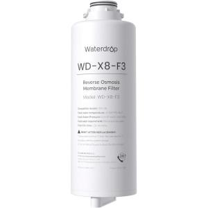 imageWaterdrop WDX8F3 Filter Replacement for WDX8Alkaline ampamp WDX8Basic ampamp WDX8PRO 800 GPD Reverse Osmosis System 24month Lifetime Reduce PFAS