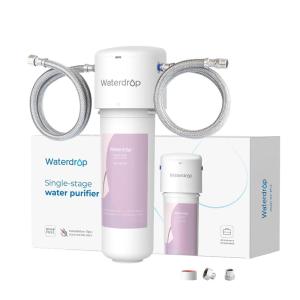 imageWaterdrop Water Filter for Bathroom for Face Care Reduces Chlorine Scale in Water Reduces Skin Redness and Irritation 4Stage Filtration WDBFU2 for Cold Water Supply OnlyWhiteBathroom for Face Care