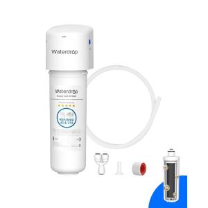 imageWaterdrop Water Filter for Bathroom for Face Care Reduces Chlorine Scale in Water Reduces Skin Redness and Irritation 4Stage Filtration WDBFU2 for Cold Water Supply OnlyWhiteBasic