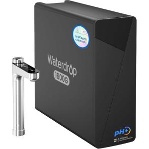 imageWaterdrop X12Alkaline Mineral pH Reverse Osmosis System NSFANSI 42ampamp58ampamp372 Certified 1200 GPD RO Water Filter 11Stage Filtration Tankless RO System 31 Pure to Drain UnderSink BPA FreeStainless Steel Faucet