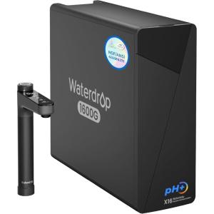 imageWaterdrop X12Alkaline Mineral pH Reverse Osmosis System NSFANSI 42ampamp58ampamp372 Certified 1200 GPD RO Water Filter 11Stage Filtration Tankless RO System 31 Pure to Drain UnderSink BPA FreeX16 Black