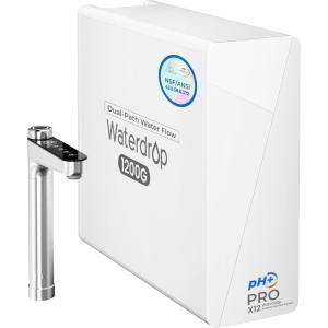 imageWaterdrop X12Basic Tankless RO Water Filter NSFANSI 42 ampamp 58 ampamp 372 Certified 1200 GPD Undersink Reverse Osmosis System 10Stage Filtration RO Water Filtration System 31 Pure to Drain BPA Free Dual Flow White