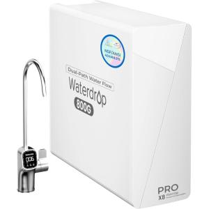 imageWaterdrop X8Basic Reverse Osmosis System NSFANSI 42ampamp58ampamp372 Certified 800 GPD Tankless RO Water Filter 9Stage Filtration Undersink RO Filtration System 21 Pure to Drain Reduce PFAS BPA Free Dual Flow White