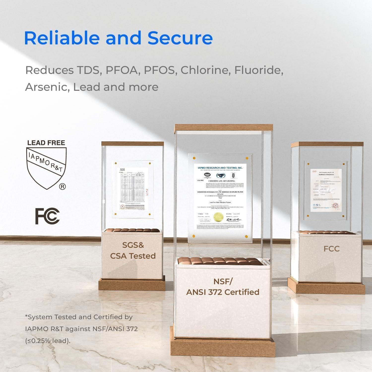 image Instant Hot  Waterdrop C1G Countertop Reverse Osmosis System NSFANSI 58ampamp372 Certified 6 Stage Hot RO Water Filter No Installation Required 31 Pure to Drain Glass Bottle IncludedGray