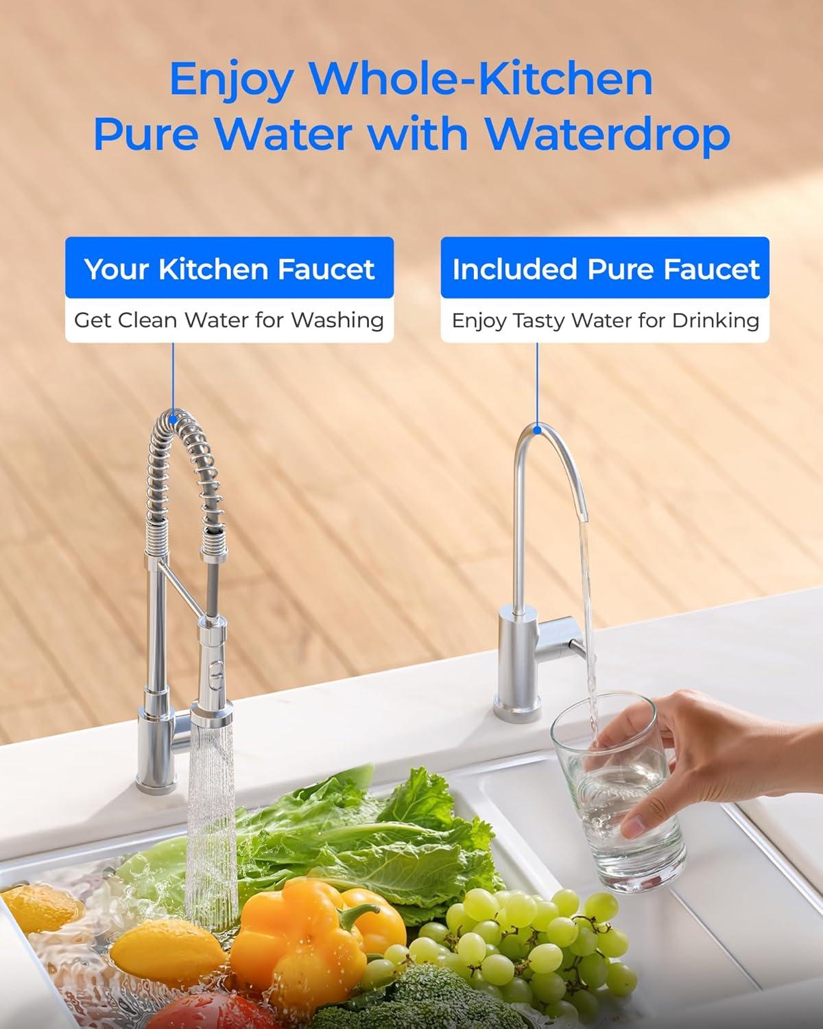imageWaterdrop FDLP1 Replacement Water Filter Replacement for Waterdrop DLGP Under Sink Water Filter Under Sink Water Filtration System