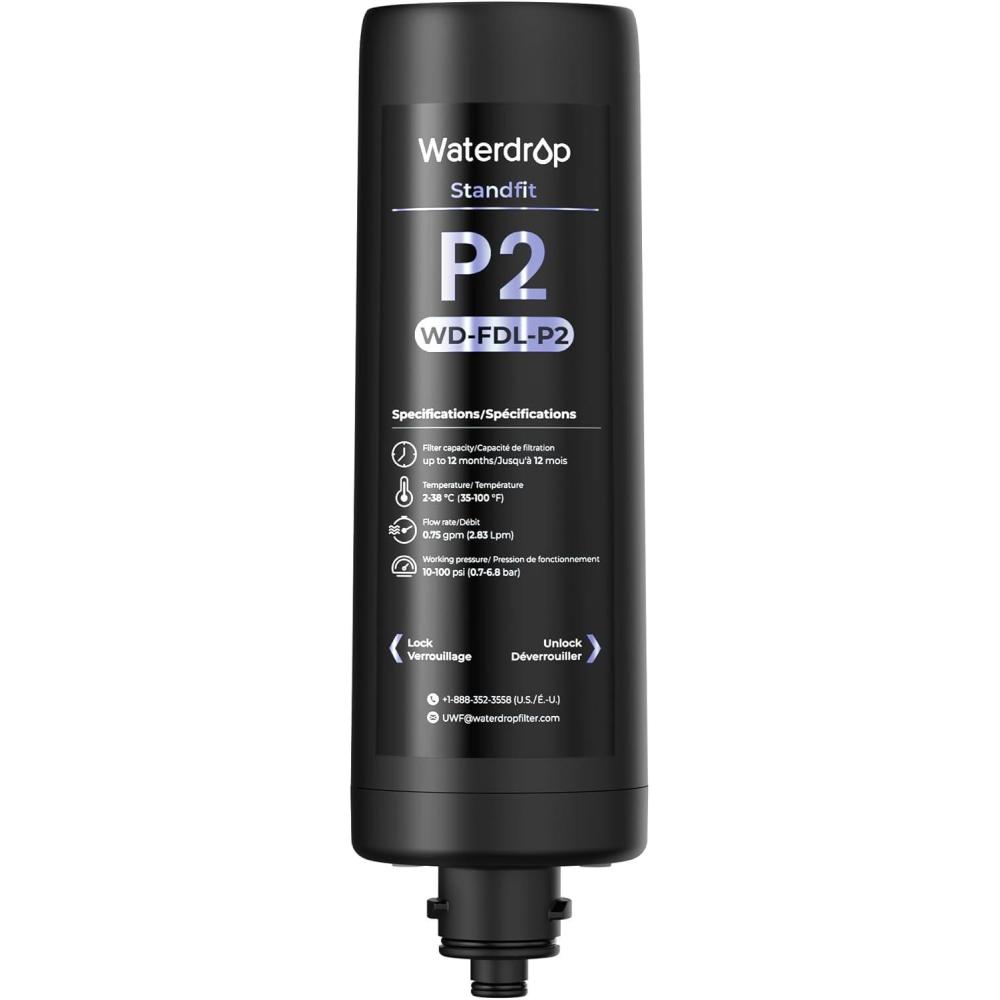 imageWaterdrop FDLP2 Replacement Water Filter Replacement for Waterdrop DLGP Under Sink Water Filter Under Sink Water Filtration System