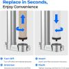 imageWaterdrop WDDSC2 Under Sink Water Filter Replacement for Waterdrop DST Stainless Steel Under Sink Water Filtration System Replacement Water Filters Reduce Chlorine 12 Months Long Life