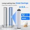 imageWaterdrop WDDSC2 Under Sink Water Filter Replacement for Waterdrop DST Stainless Steel Under Sink Water Filtration System Replacement Water Filters Reduce Chlorine 12 Months Long Life