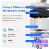 imageWaterdrop WDA2 Countertop Reverse Osmosis System Hot and Cold RO System Portable Pure Water Tank Bottleless Water Cooler 6 Temperature Settings Hot Cold Room Water 31 Pure to DrainBlack
