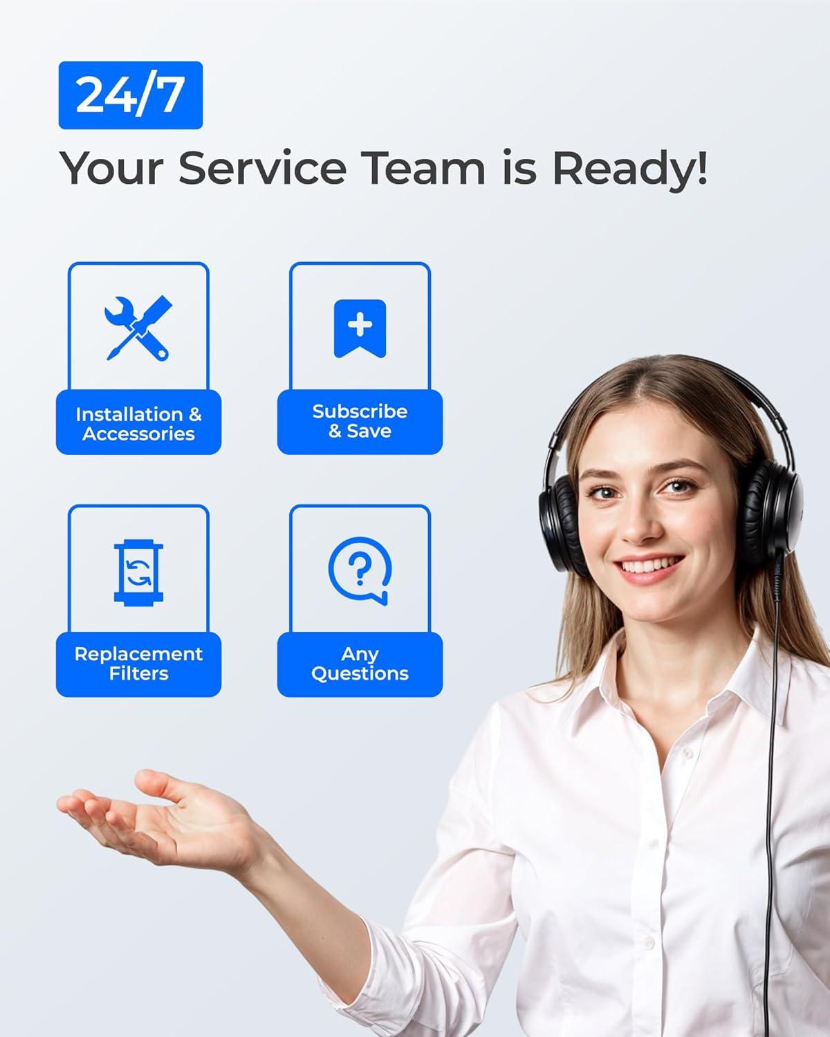 imageWaterdrop WDFF07 Replacement Filter Faucet Water Filter Replacement for WDFC07 Reduces Chlorine Taste and Odor Last Up to 9 Months Pack of 3