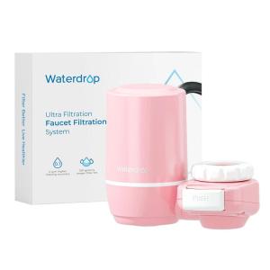 imageAlkaline Waterdrop Water Filter for Sink Faucet Filter Life Reminder 320 Gallon Tap Water Filter for Kitchen Sink NSF Certified Reduces Chlorine Faucet Mount Water Filtration System 4 FiltersPink Skin Care