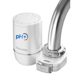 imageAlkaline Waterdrop Water Filter for Sink Faucet Filter Life Reminder 320 Gallon Tap Water Filter for Kitchen Sink NSF Certified Reduces Chlorine Faucet Mount Water Filtration System 4 FiltersWhite Alkaline