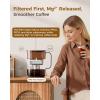 imageWaterdrop Cold Brew Coffee Maker with 1 Magnesium Water Filter for WellBalanced Acidity Unlocks Aroma BPAFree Cold Brew Pitcher Stainless Steel Filter for Iced Coffee Tea Lemonade BlackBrown