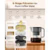 imageWaterdrop Cold Brew Coffee Maker with 1 Magnesium Water Filter for WellBalanced Acidity Unlocks Aroma BPAFree Cold Brew Pitcher Stainless Steel Filter for Iced Coffee Tea Lemonade BlackBlack